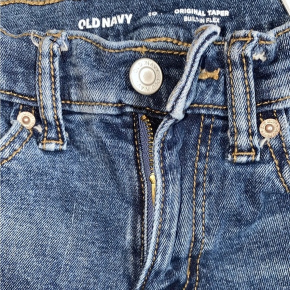 Youth Old Navy size 10 tapered built in flex blue jeans - Picture 2 of 3